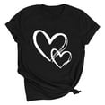 thumbnail image 5 of STETMN Heart Valentine Graphic Tee - Women's Cute Love Print Short Sleeve Crewneck Casual Lightweight Top, 5 of 6
