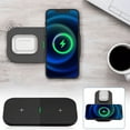 thumbnail image 2 of Sunffice 2-in-1 Wireless charge Dual charge mobile phone Dual 15W Fast wireless charger Iphone wireless charger with weak magnetic black, 2 of 5