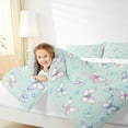 thumbnail image 4 of Feelyou Cute Butterfly Animal Queen Comforter Set for Child, Kawaii Cartoon Flower Bedding Sets, Dreamy Princess Style Reversible Bedding Comforter Set, Breathable Home Decor, 3-Piece, 4 of 8