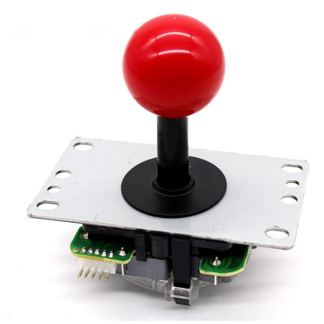 Langgg 2 Pcs Joystick Arcade Rond Interface Sans Retard Joysticks Jeux d'Arcade Pièces Léger Authentique Kit Classique Durable
