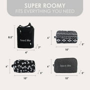 Easy Baby - Diaper, Bottle, and Supplies - Organizer Pouches - Change, Feed, and Dress Me 4 Pack Brooklyn Organizing Packing Tote Cubes for Baby Items Good for Travel and Keeping Organized