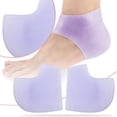 thumbnail image 3 of Heel Protector Sleeve, Non-Hole, Purple - Perforated Moisturizing Heel Protector Socks for Dry Cracked Feet, Men & Women, Foot Masks Easter Mother'S Day Base Care, 3 of 5