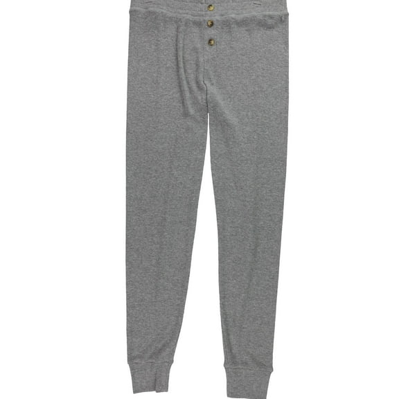 P.J. Salvage Womens Thermal Pajama Jogger Pants, Grey, Small