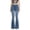 Blue, variant on Women's High Waisted Light Wash Wide Leg Distressed Denim Jeans