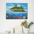 thumbnail image 6 of Fuzoiu Island And Coral Reef Print Canvas Wall Decorative,Modern Artwork Picture Decor Painting,Living Room Bedroom Home Office,Framed Hangable Decorative Artwork Size 30x40, 6 of 6