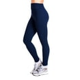 thumbnail image 4 of Fangasis Women Yoga Pants Elastic Waisted Leggings High Waist Bottoms Ladies Stretch Tights Skinny Gym Trousers Navy Blue XL, 4 of 6