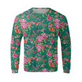 thumbnail image 4 of VBARHMQRT Chandails à Capuchon Assortis pour Couples Homme Printemps et Automne Grande Fleur Imprimé Intégral Manches Longues Col Rond Sans Capuche Floral Tendance Mode Chandail de Base, 4 of 4