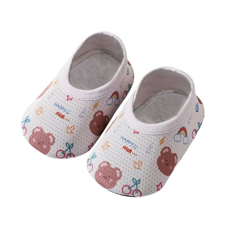 

TOWED22 Toddler Sneaker Girls Shoes Floor And Mesh Baby Socks For Children Shoes Socks Cartoon Socks Soft Non Floor Spring Grey
