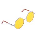 thumbnail image 4 of Accesorio para vestir muñecas de montura poligonal de sol para muñecas Amarillo Sunnimix Gafas de anteojos de muñeca, 4 of 7