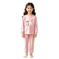 thumbnail image 2 of BOOMNY Child Girls Pajamas Sets 2 Peice Cartoon Graphic Long Sleeve Sleepwear Tops Pants Pjs Set for Kids Cozy Loungewear Homewear, 2 of 4