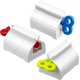 thumbnail image 1 of Juego de 3 piezas, rollo de tubo de pasta de dientes, tira de pasta de dientes, dispensador de pasta de dientes (mezcla de colores) JM, 1 of 5