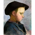 thumbnail image 2 of Władysław Ślewiński 15x18 Black Ornate Wood Framed Double Matted Museum Art Print Titled - Study of a Boy (1902), 2 of 5