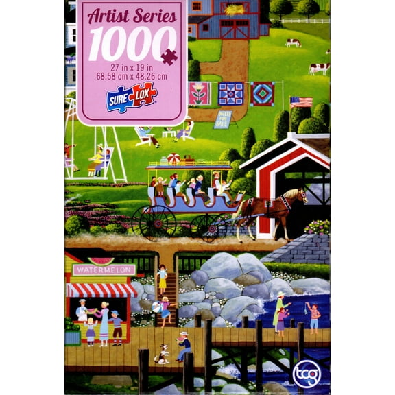 Sunday at the Covered Bridge by Heronim 1000 Piece Puzzle