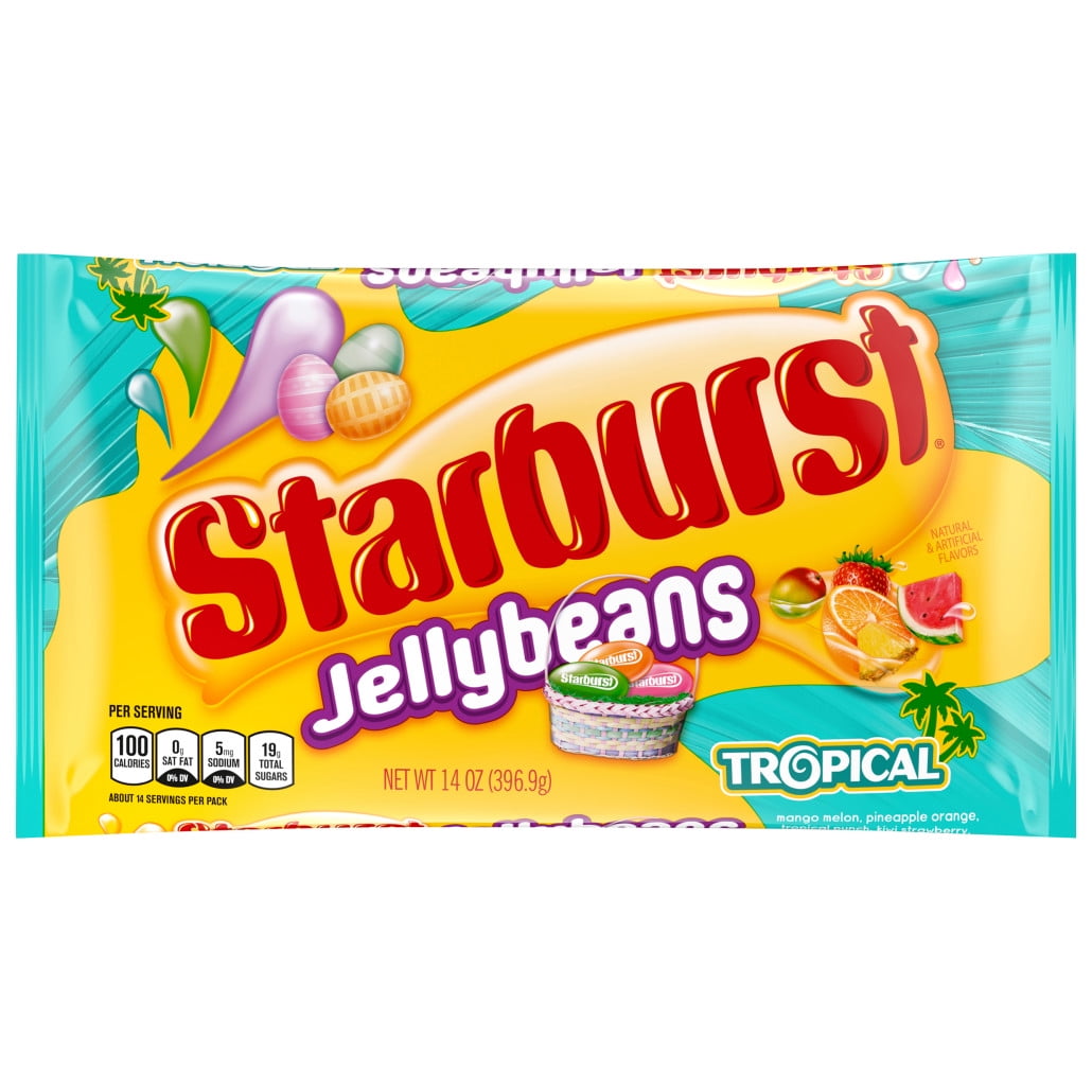 STARBURST Tropical Jelly Beans Chewy Fruity Easter Candy 14 oz. BrickSeek