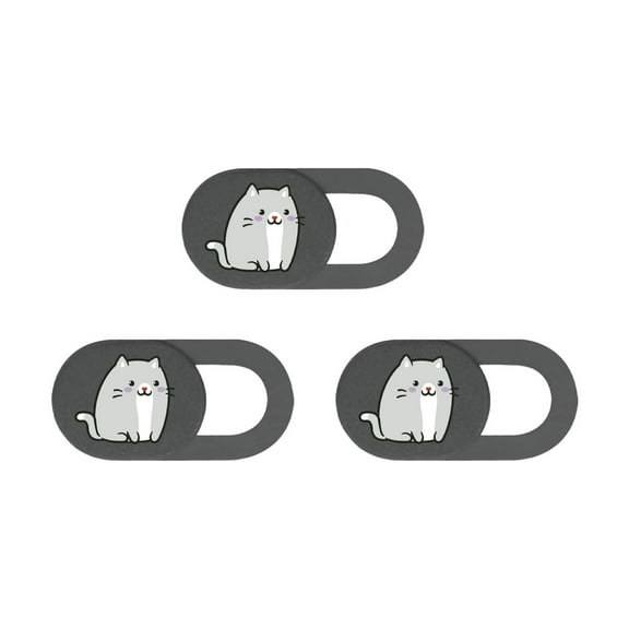 3pcs Cartoon Kitten Camera Covers Webcam Covers Slide for Laptop PC Camera Covers Web Camera Privacy Protector Sticker