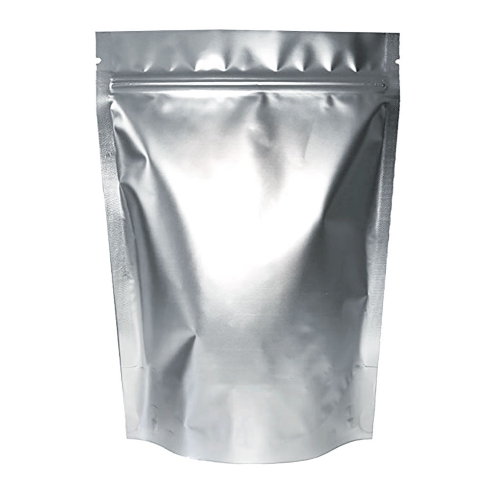 5x3.5in Glossy Black Silver Inside Foil Mylar Stand Up Zip Lock Bag w/ Machine 