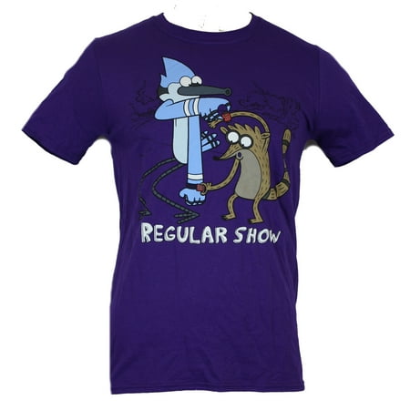Regular Show Mens T-Shirt - Rigby & Mordecai Checking Out Each Other's Watches