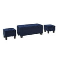 thumbnail image 2 of Picket House Furnishings Everett 3 Piece Storage Ottoman Set in Blue, 2 of 8