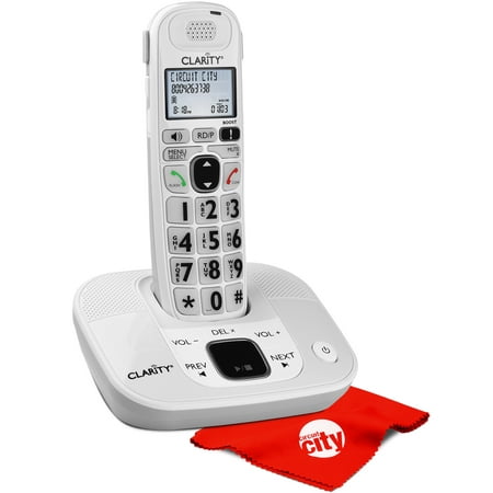 Clarity D714 Moderate Hearing Loss Cordless Amplified Phone With Circuit City Microfiber Cleaning (Best Cordless Phone For Hard Of Hearing Uk)