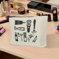 thumbnail image 5 of Unique Bargains 1 Pc Durable Facial Care Tools Pattern Makeup Bag Beige Canvas, 5 of 6