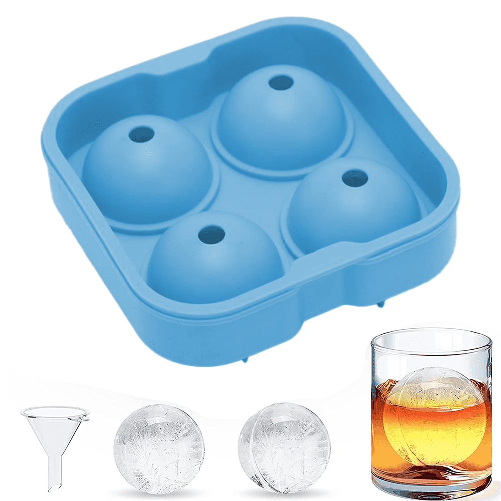 Webake Golf Ball Ice Molds with Lid & Funnel, Golf Gifts Ball Ice Maker for  Cocktails, Whiskey, Bourbon Chilling, 6 Holes 1.6 Round Sphere Ice Cube