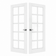 thumbnail image 3 of 60" x 80" 10-Lite clear Glass Primed French Doors Double Doors With Hardware / Handle, 3 of 9