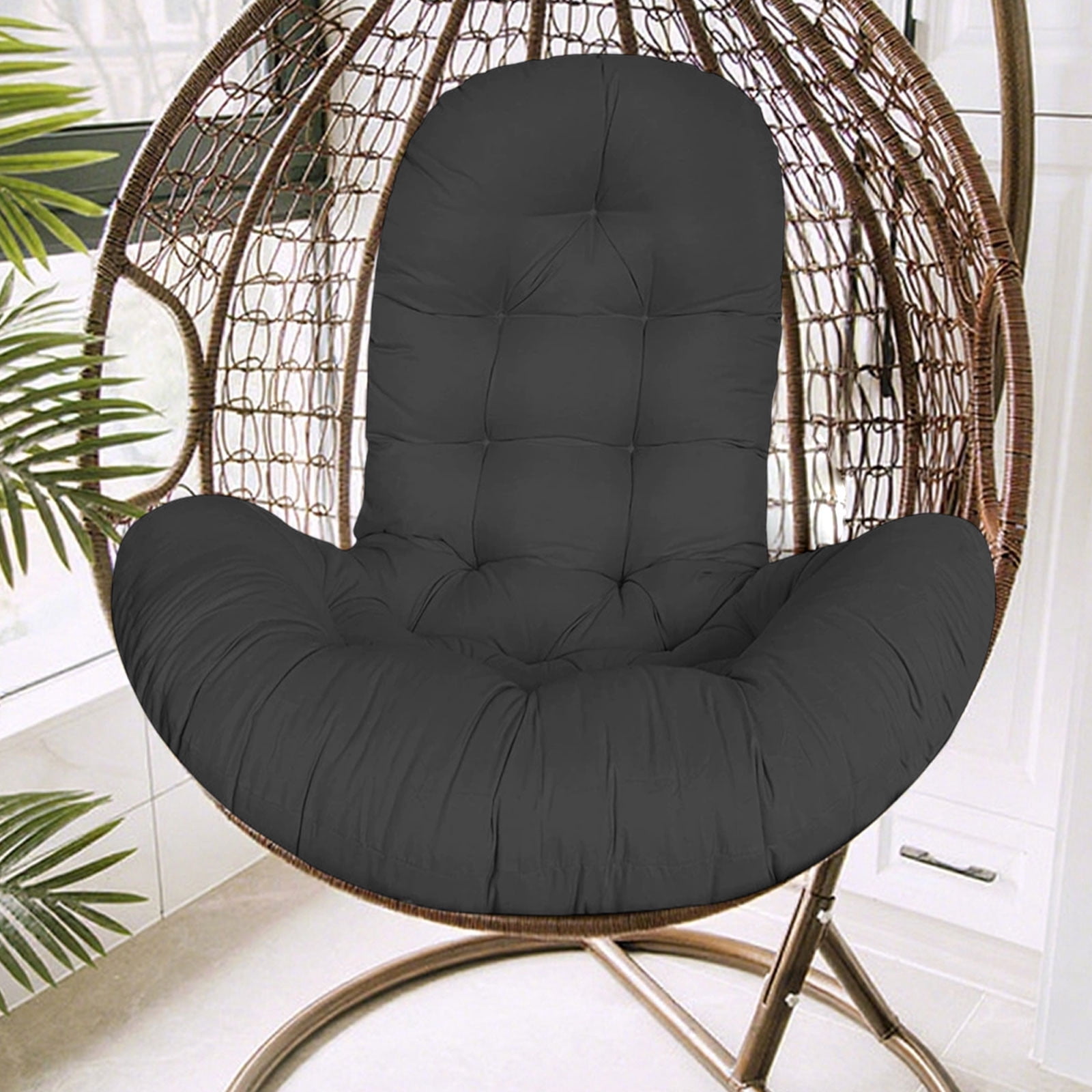 geerera Thickened Egg Chair Cushion Replacement, Hanging Basket Seat Cushion Pillow,Hammock Swing Chair Cushion, for Indoor & Outdoor Hanging Chairs, Porch, Patio