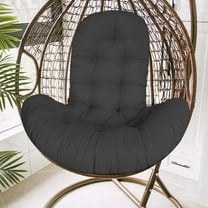 Tunhigl Egg Chair Cushion - Basket Swing Pad, Breathable Polyester, Non-Slip Bottom, UV-Resistant, Zipper Washable, Indoor/Outdoor Patio Garden Chair Accessory Black