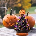 thumbnail image 4 of RJ Legend Ceramic Tree, 9" Handcraft Cordless with Pumpkin Head, LED Light Bulbs, - Black, 4 of 4
