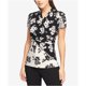 thumbnail image 1 of Blusa DKNY Floral para Mujer Negra Mediana Pull-over, 1 of 2