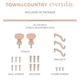 thumbnail image 6 of TOWN & COUNTRY EVERYDAY Modern Rounded Cap Single Indoor Curtain Rod and Finial Set, Easy Install Wall Mount, Oil Rubbed Bronze, Adjustable 66”-120”, 6 of 7