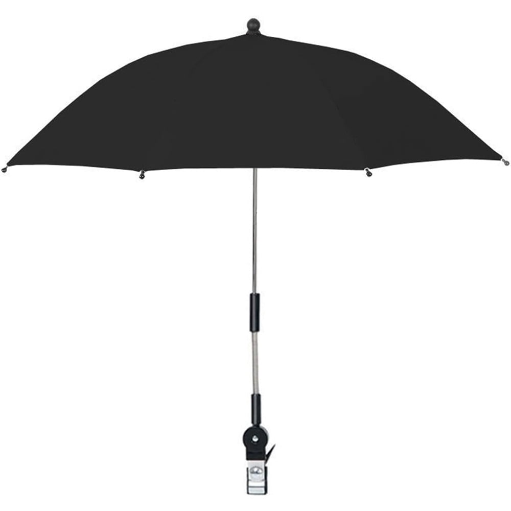 Sugagale Adjustable Sun Shade Umbrella with Clamp for Strollers, Beach Chairs, and Wheelchairs