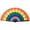 Rainbow-2, variant on Vjnyvs Hand Held Folding Fan for Women,Vintage Bamboo Silk Fans, Elegant Foldable Fans for Dance, Music Festival, Wedding, Church