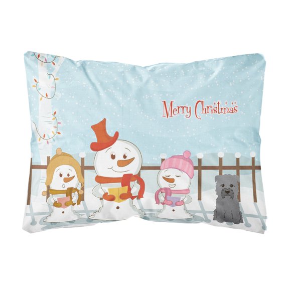 Carolines Treasures BB2390PW1216 Merry Christmas Carolers Glen of Imal Grey Canvas Fabric Decorative Pillow, 12H x16W,