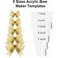 thumbnail image 6 of 5 Sizes Bow Templates for Bow Making Acrylic Ribbon Bow Maker Boards with 5Pcs Alligator Hair Clip DIY Bowknot Making Tool for Ribbon Wreaths Hair Decor, 6 of 7