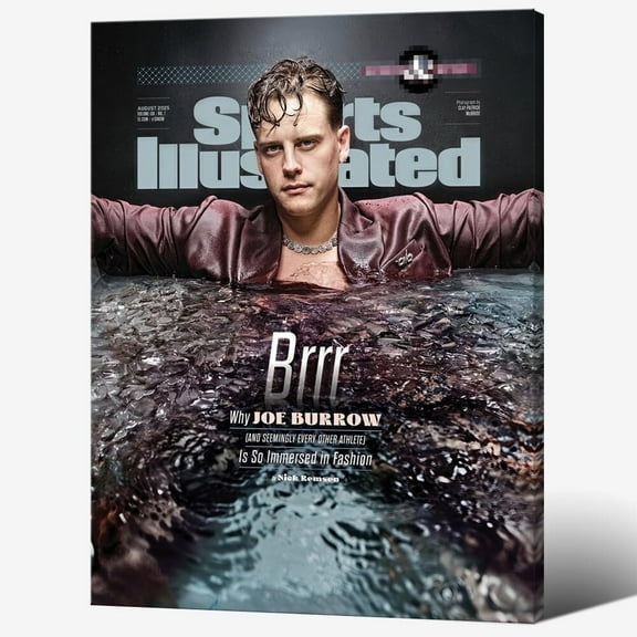 Framed 2025 Rugby Star Joe Burrow Poster For Kids Bedroom Wall Decor-Football Superstar Signed Posters Canvas Art Print Picture For Fans Boy Teen Gifts