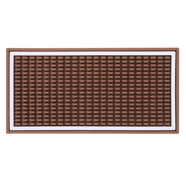 AURARMLET Alfombrilla Antideslizante De PVC Para Barra Color Café Con Borde Estilo Americano