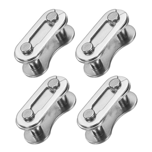 Uxcell 4pcs Bicycle Missing Link Half-Link Reusable Steel Bike Chain Link Silver