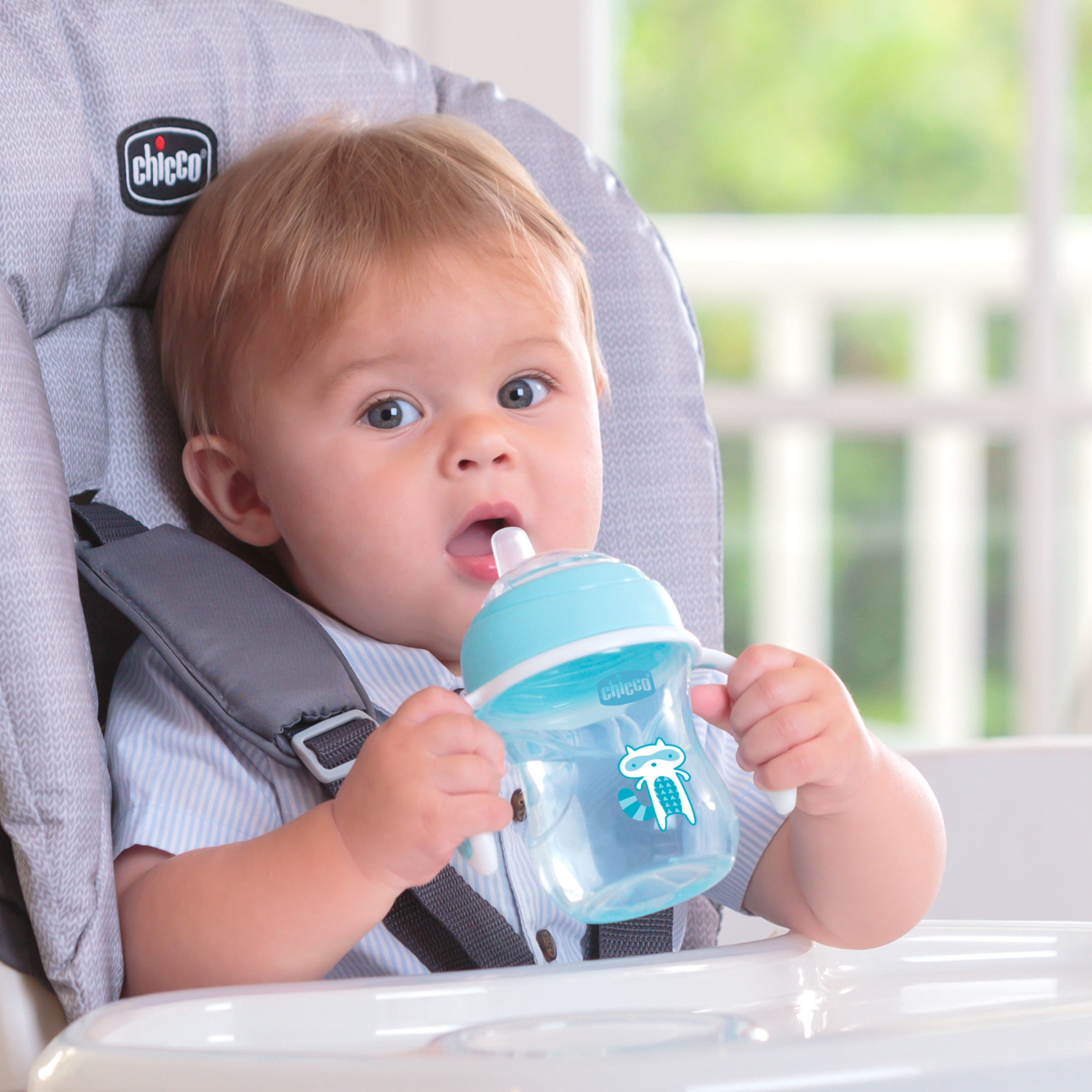 Chicco 7oz. Silicone Spout Transition Sippy Cup, 4m+ - Blue, New