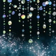 thumbnail image 4 of Topboutique Star Circle Dot Hanging Garlands,Holographic Twinkle Stars Garlands, 4 Pcs 13 ft Iridescent Star Hanging Streamer, Sparkly Backdrop Banner for Birthday Baby Shower Wedding Decoration, 4 of 7