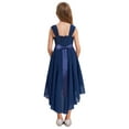 thumbnail image 2 of Hansber Sleeveless Wedding Flower Girls Dress High-Low Pleated Chiffon Junior Bridesmaid Dresses Formal Party Gowns Navy Blue 8, 2 of 7