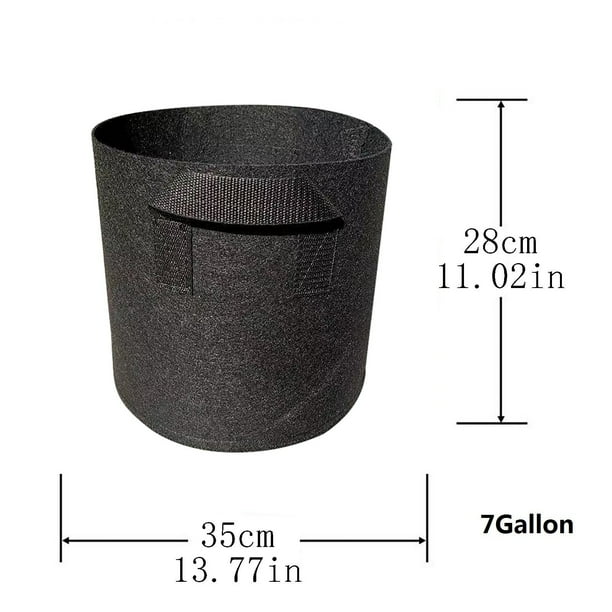 Xihbxyly Macetas de Tela de 1, 2, 3, 5 y 7 Galones, de Material No Tejido Resistente, con Asas Integradas, Sistema de Drenaje Rápido, para Uso En Interiores y Exteriores, Solución para Ahorrar Espaci