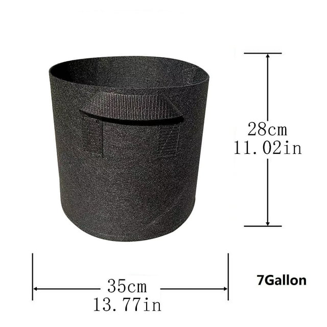 LSLJS 3 Gallon-bag Heavy Thickened Nonwoven Plant Fabric Pot with Handles, Home Accessories