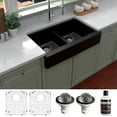 thumbnail image 2 of Karran Usa QAR-750-BI-PK1 Quartz Qar 34" Farmhouse Double Basin Quartz Composite Kitchen, 2 of 5