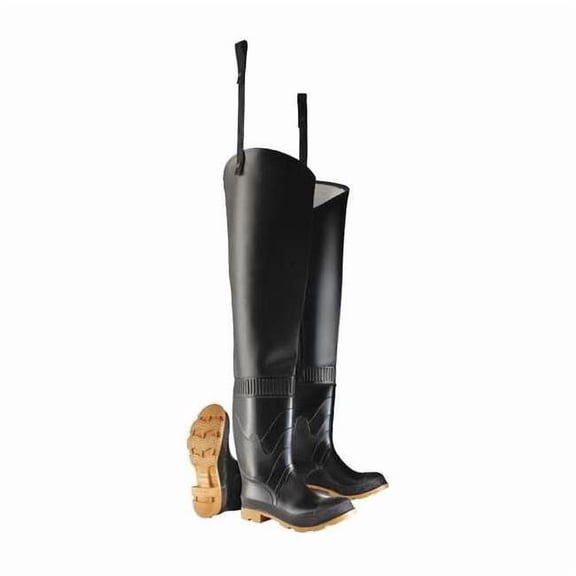 Dunlop Hip Wader,Men's,7,Steel,Black ,PR 8605600