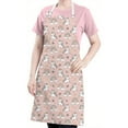 thumbnail image 5 of Pink Cartoon Unicorn Rainbow Star Butterfly Apron-Garden Aprons for Women with Pockets-Cotton Linen Waterproof Kitchen Cooking Gardening Aprons Adjustable for Kitchen,Cooking,BBQ and Salon 33x27 Inch, 5 of 7