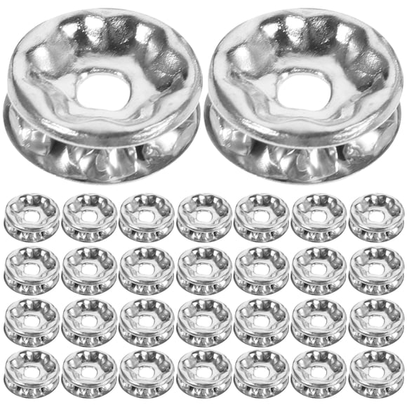 KAKOWELY 200 Pcs 8MM Perles Rondes en Verre Couleur Aléatoire Brins de Perles Imitation pour Fabrication de Bijoux Colliers (Couleur Aléatoire), 0.31"X0.31"X0.08 Pouces