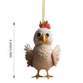 thumbnail image 2 of Christmas Rooster Ornaments Hanging Chicken Decorations Cute Christmas Tree Ornaments for Home Office Party, 2 of 7