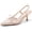 Pink 1, variant on Women  Bow Tie Slingback Pumps Pointed Toe Kitten Low Heel Patchwork Dress Heeled Sandals
