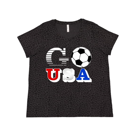 Inktastic Go, USA- Soccer, Football Women's Plus Size T-Shirt
